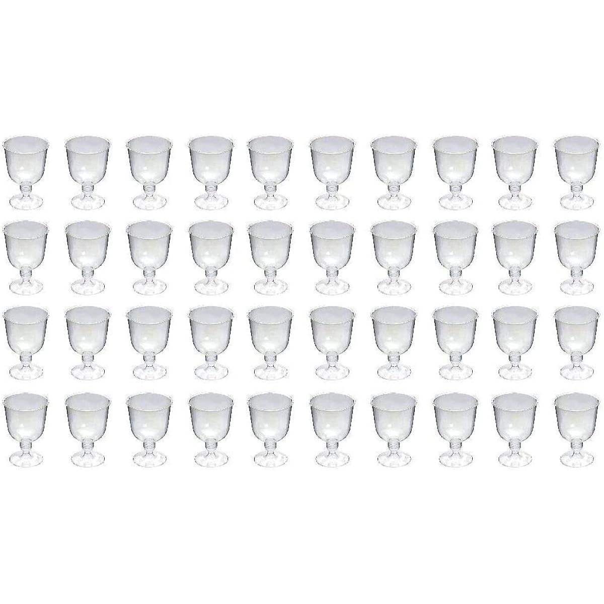 SQJ Made in Japan Wine Glasses Plastic Wine Cups 40 Pieces AK-40