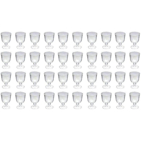 SQJ Made in Japan Wine Glasses Plastic Wine Cups 40 Pieces AK-40