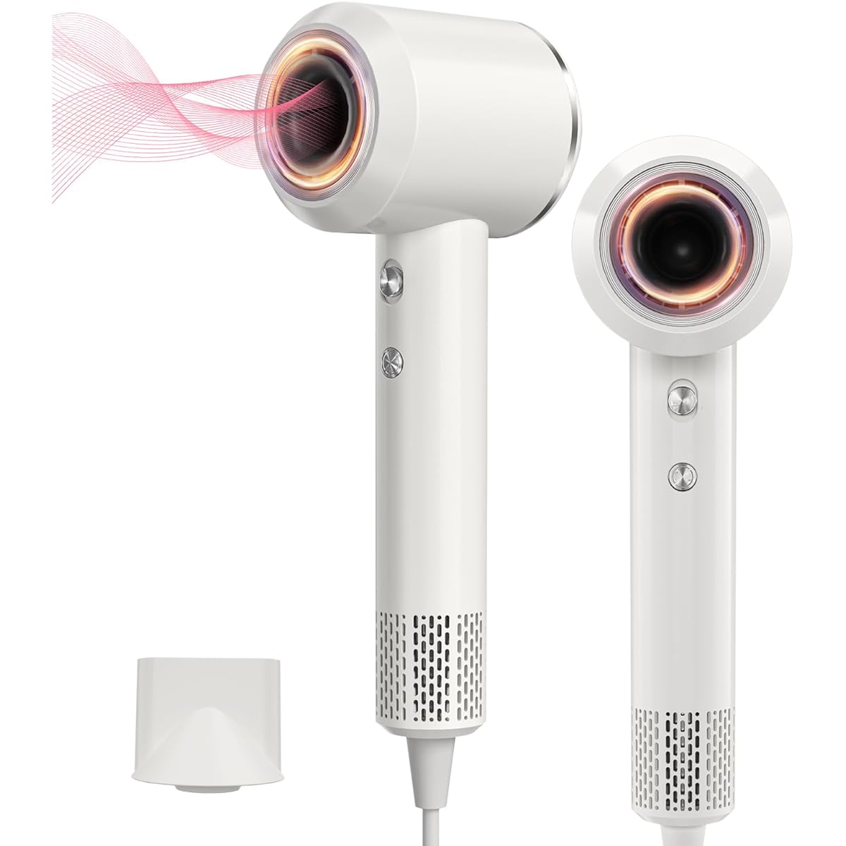 ISOJI Hair Dryer, Large Air Volume, Quick Drying, High Speed 110,000 RPM, 22M/S Dryer, 200 Million High Concentration, Negative Ions, Damage Cutting, 1200W, Constant Temperature Hair Care, Hot/Cold Rhythm Mode, Shorter Drying Time, Lightweight, Low Noi
