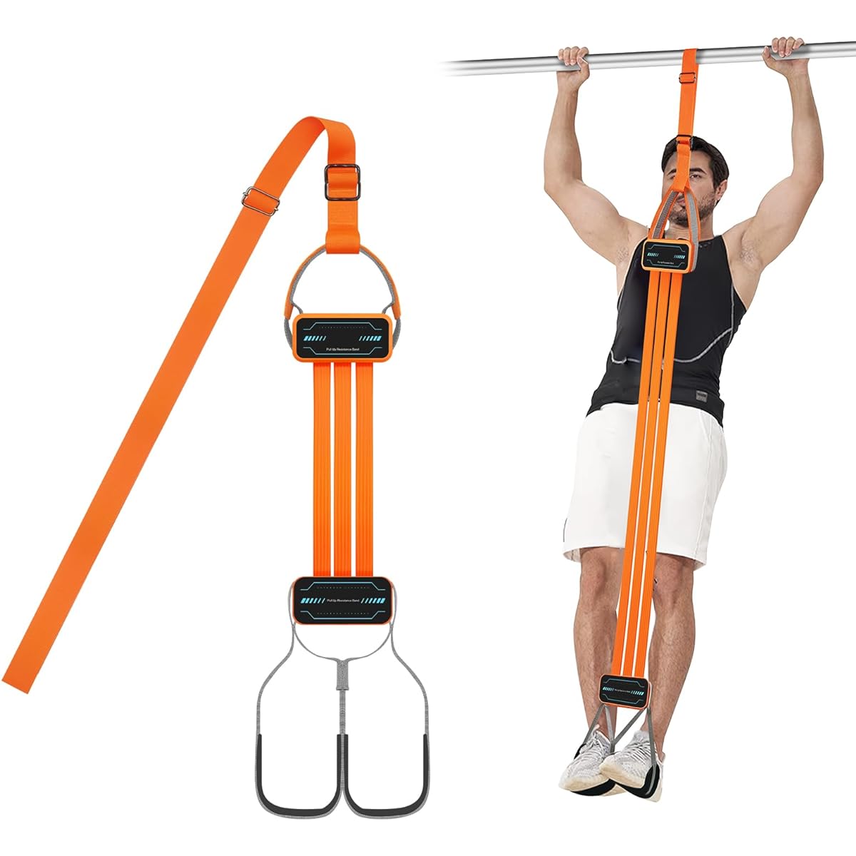 KOOPRO New Model Pull Up Assist Tube Pull Up Assist Tube Thickened Natural Latex Stable High Strength Adjustable Muscle Training Pull Up Bar Pull Up Machine Training Muscle Training Equipment Stretchable Pull Up Assist Band System Pull Up Equipment Chinn