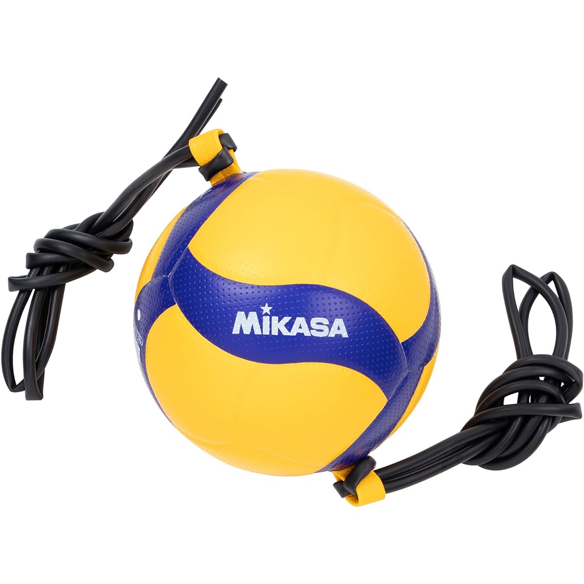 MIKASA Fixed Elastic Strap Attack Practice Volleyball No. 5 (For General, University, and High School Students) Yellow/Blue V300W-AT-TR Recommended Internal Pressure 0.3 (kgf/cm2)
