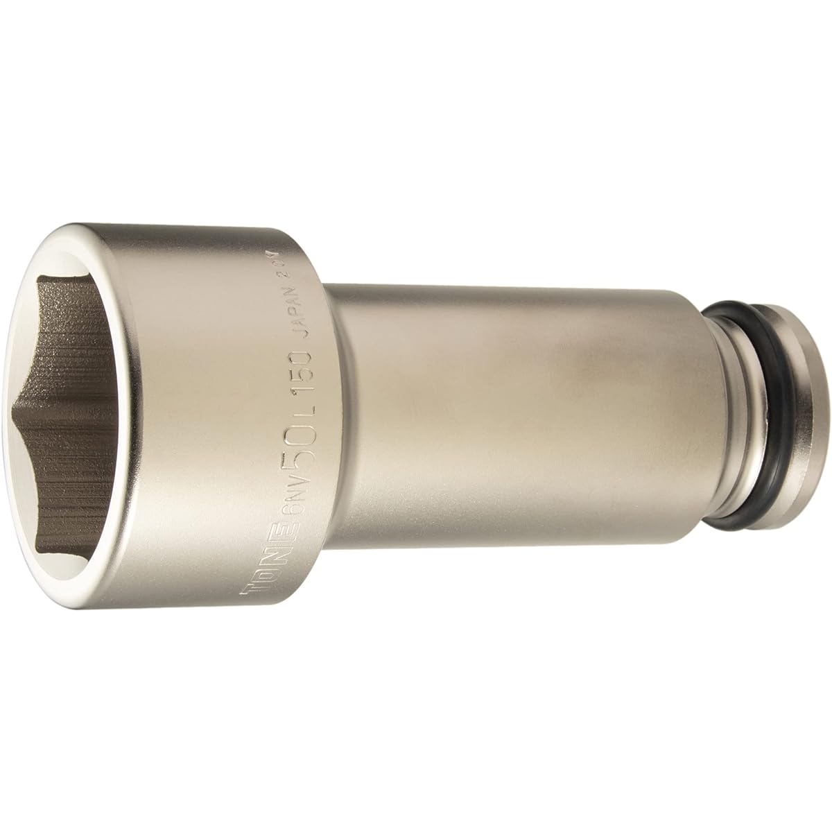 TONE Super long impact socket (hexagonal) 6NV-50L150 Drive angle 19.0mm (3/4") Width across flats 50mm
