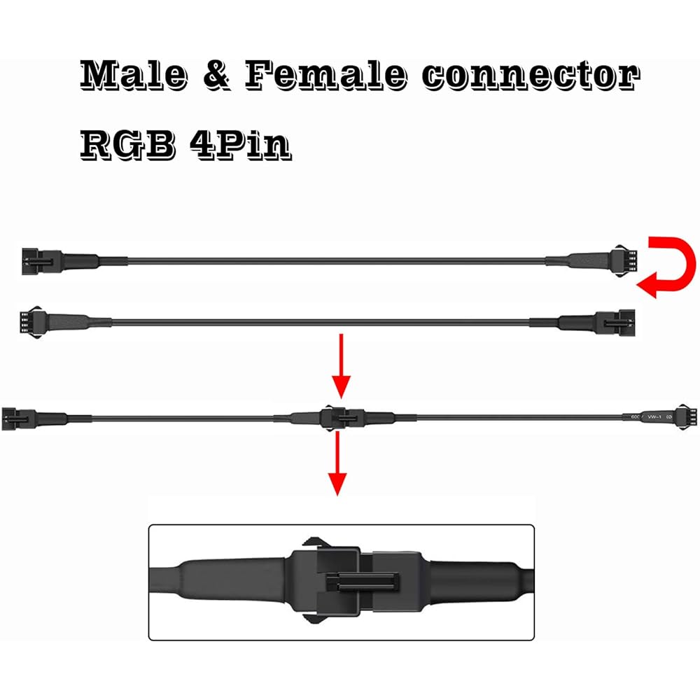 NBWDY 4 pieces 60 inches/150cm RGB LED Lock Lock Lock Extended Cord Set Neon Accent atmosphere Light Power extender LED motorcycle ATV car light neon strip lock light kit