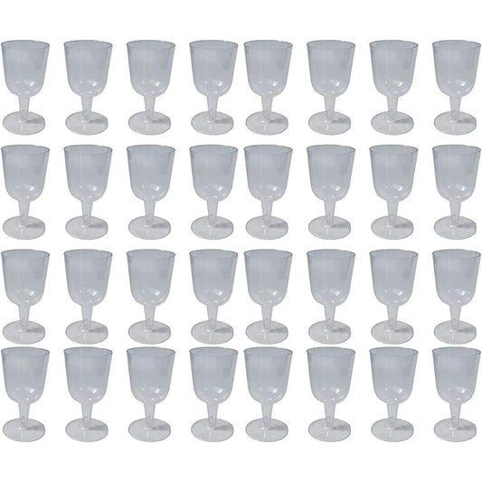 Wine Glasses Plastic Wine Cups 32 Pieces Perfect for Camping and Outdoors SVW-32