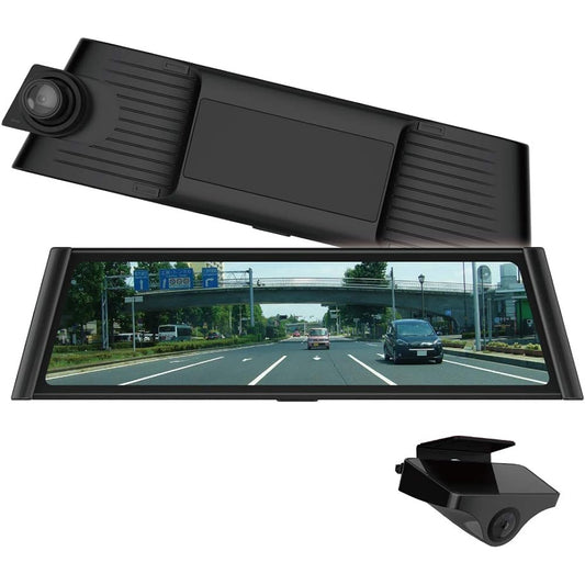 DreamMaker DMDR-25 Front and rear 2 cameras Inner mirror with drive recorder function 9.88 inch IPS LCD/32GB microSD card included
