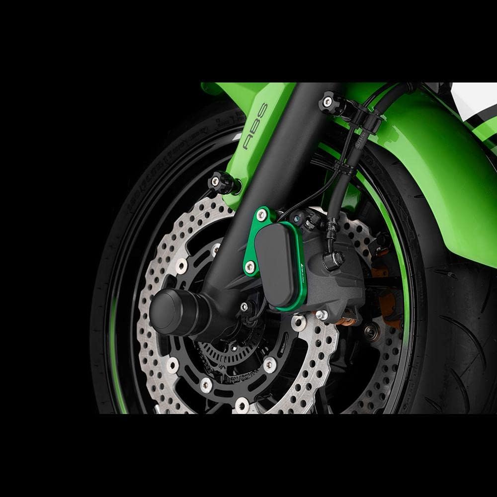 BIKERS Caliper Guard Ninja650 Z650 Front Left Aluminum Green BK-K0380-GRN