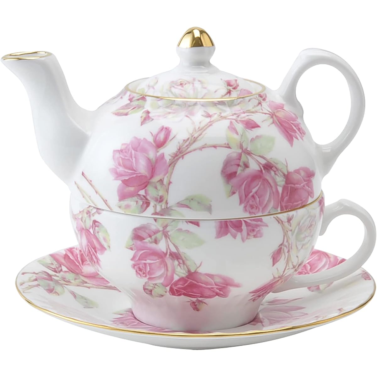 Aynsley Elizabeth Rose Pink Tea for One Approx. 300ml EROS00816C