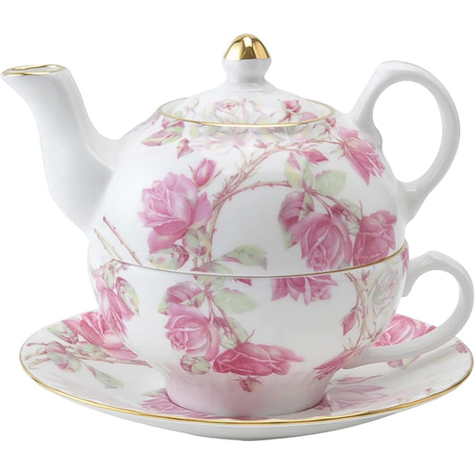 Aynsley Elizabeth Rose Pink Tea for One Approx. 300ml EROS00816C