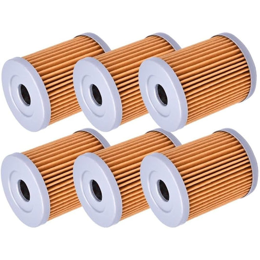 1/4/6pcs Oil Filter S/UZU-KI ATV LT160 LT230 LT250 LT-F250 LT-Z250 LTZ 250 LT-F300F RV125 DR200 RV200 DR125 DR-Z125 DRZ 125 (Color: 6pcs Red)