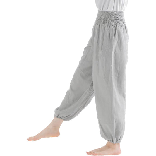 [YOGALOVE] Sarouel Pants, Yoga Pants, Loose, Cotton, Yoga Wear, Loungewear, Women's Aladdin Pants, with Pockets, Meditation, Lounge Pants, Tie Pants, Spring, Summer, Autumn