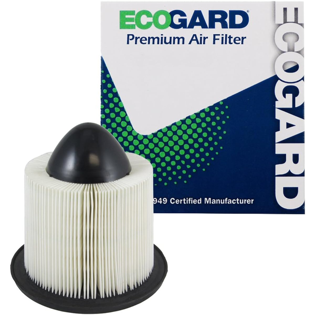 ECOGARD XA4878 Premium Engine Air Filter F-150 1997-2008 EXPEDITION 1997-2004 E-350 1999-2019 F-250 SUPER DUTY 1999-2004 E-250 Mustang 1996-2004 E-15 for E-15 4