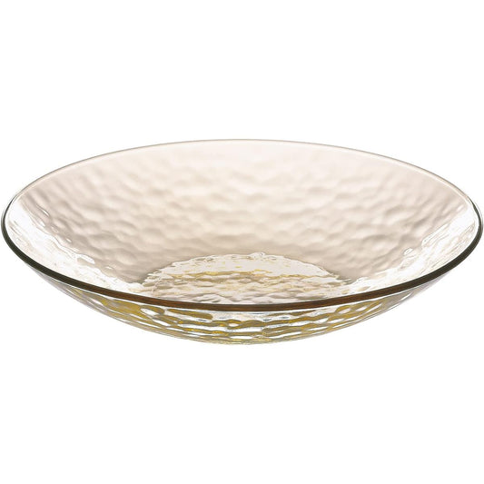Toyo Sasaki Glass Plate Glassue Ball 23 Made in Japan Dishwasher Safe (Sold in Case) Amber Approx. φ23.5 x 4.5cm 24 Pieces P-54305ESL-JAN