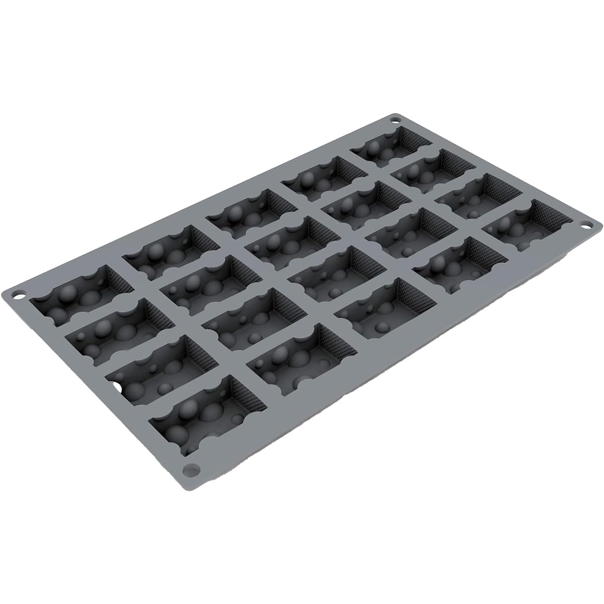 PAVONI ITALIA [Authorized Product] Gramande Gruyère 20 Pieces Platinum Silicone Mold Confectionery Supplies Chocolate Mold Candy Mold Decoration Oven Microwave Dishwasher Safe Freezer Refrigerator GG038