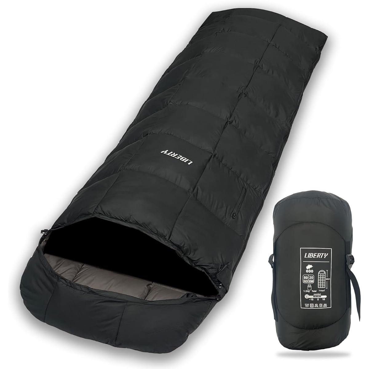 Bishkel Down Sleeping Bag Sleeping Bag Envelope Type Compact All Seasons 0℃