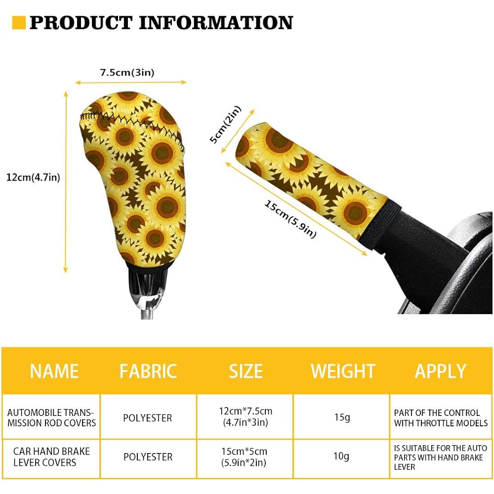 GLENLCWE Pineapple car hand brake gir shift cover cover Universal slip