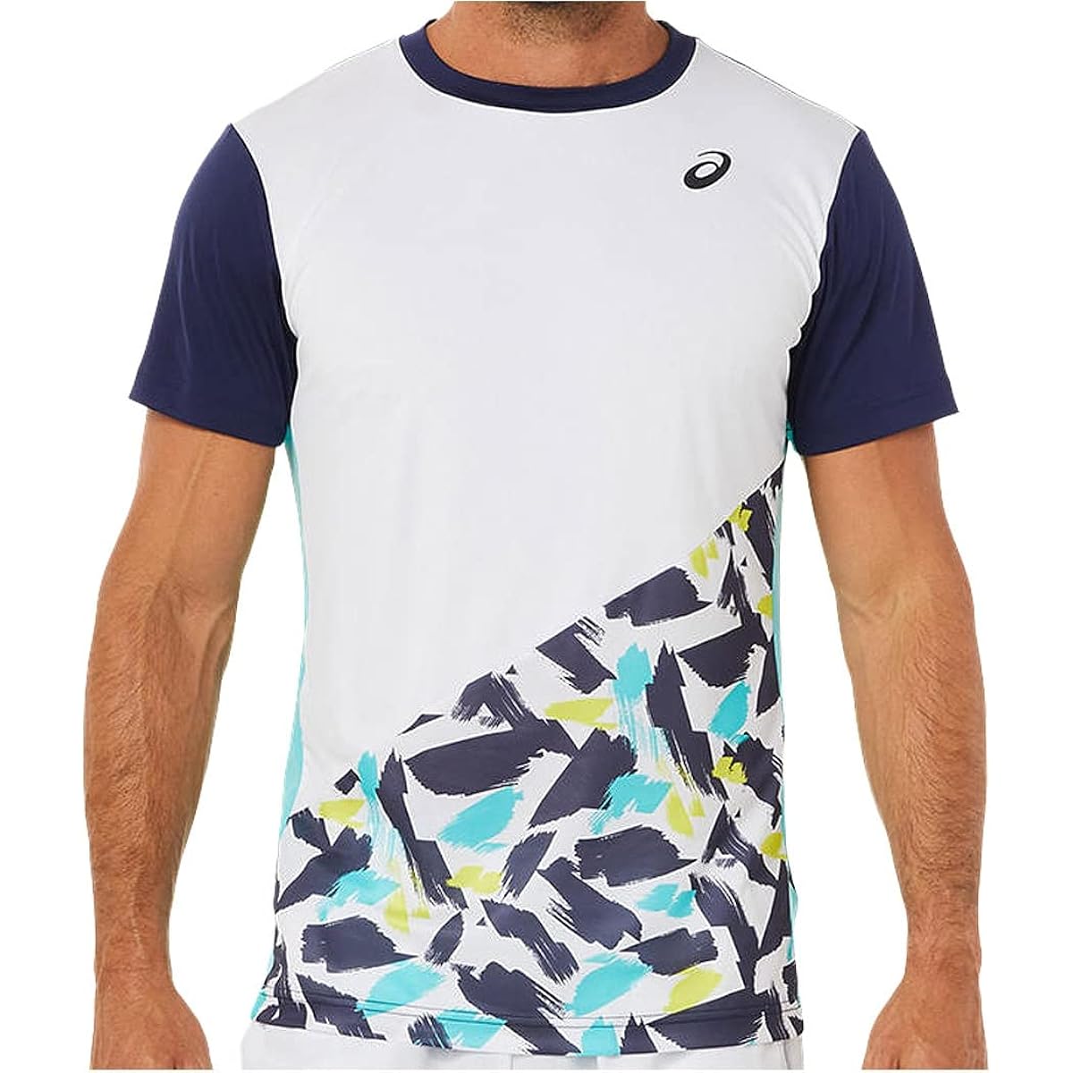 [ASICS] Tennis Wear Dry Graphic Short Sleeve Shirt 2041A216 Men's