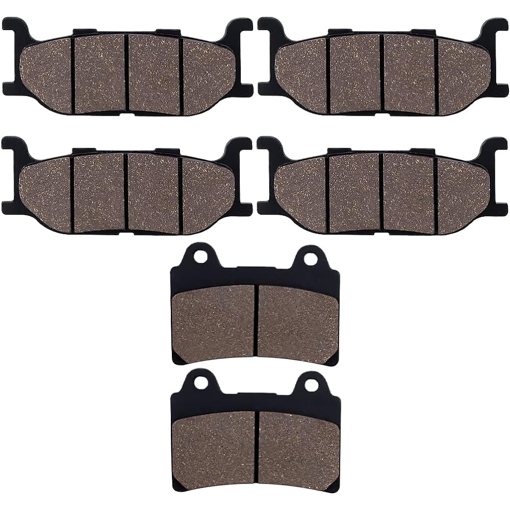 Cyleto Front and Rear Brake Pads for YAMAHA XV1600 Roadstar 1600 2001 2002 2003 2004 2005 / XV 1600 Road Star Silverado 2007 2008 2009