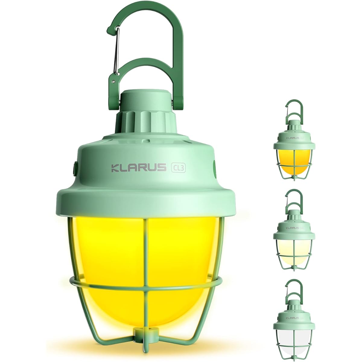 KLARUS CL3 Camp Lantern Portable 280 Lumens Tent Lamp Rechargeable Camp Light with 4 Light Modes Hook Magnetic Base IPX5 Waterproof LED Lantern Tent Outdoor Fishing Hiking Emergency Use