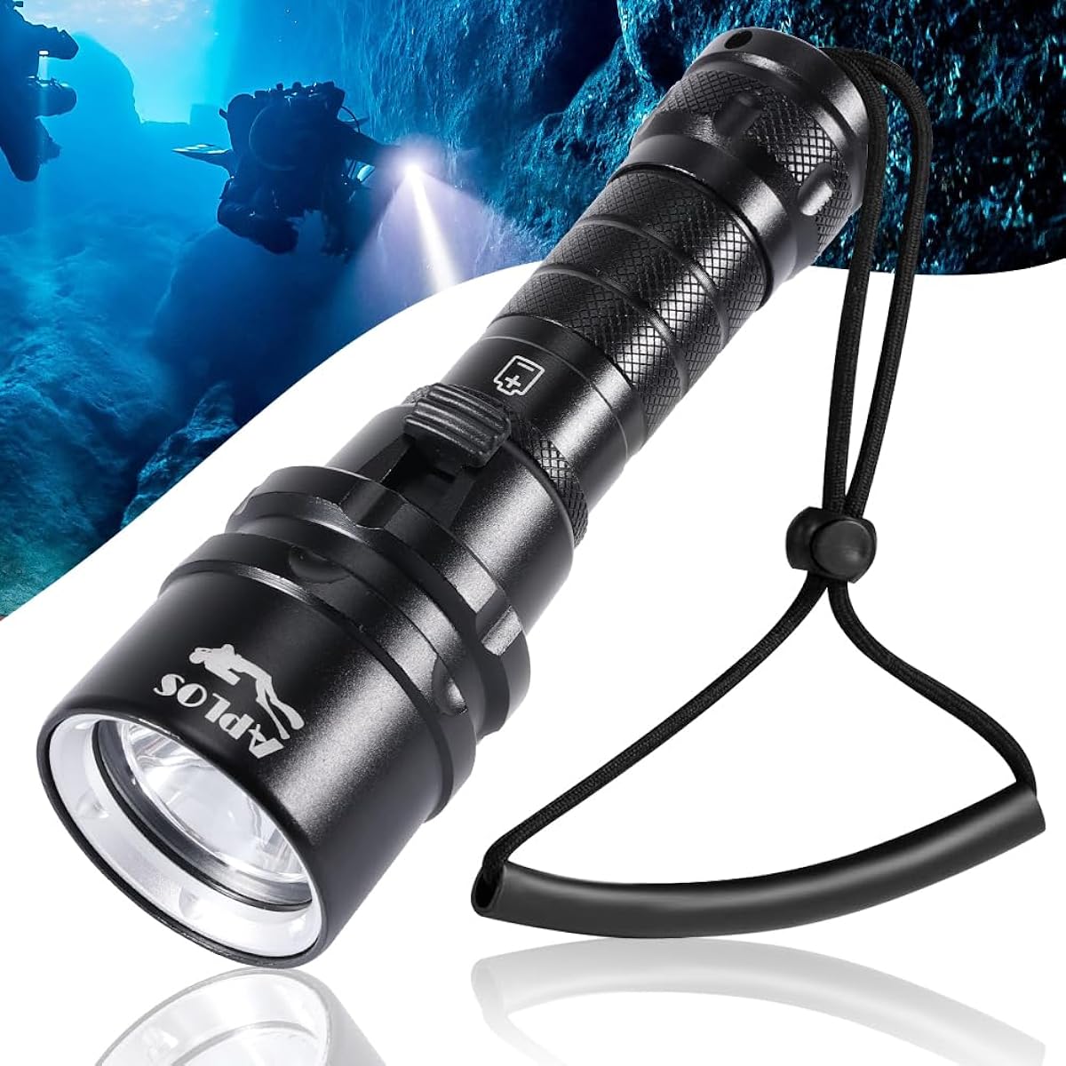 APLOS AP20 Diving Light 2000 Lumens Underwater Light LED Diving Underwater 100 Meters Waterproof Diving Underwater Light Diving Rechargeable