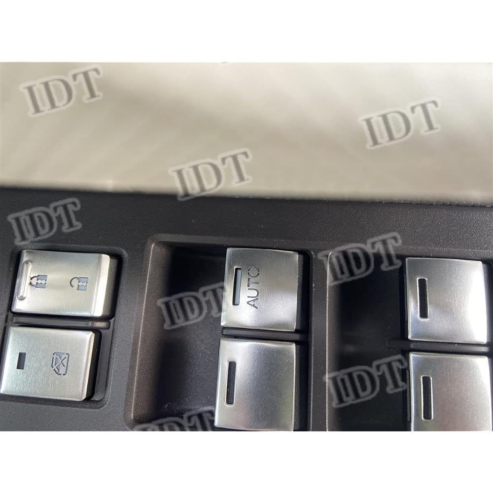 IDT Mini Waist Included N-BOX Custom Aluminum Power Window Switch Cover JF3 JF4 Interior Panel Front Bezel (Silver)