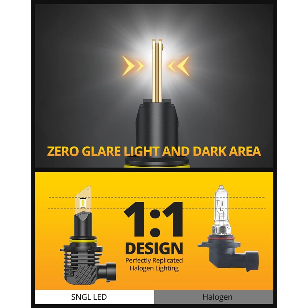 SNGL H10/9140/9145 LED fog lamp 1 set 13000LM brightness 500% 6500k 9045 9040 LED fog lamp DRL Valve replacement 2 pieces