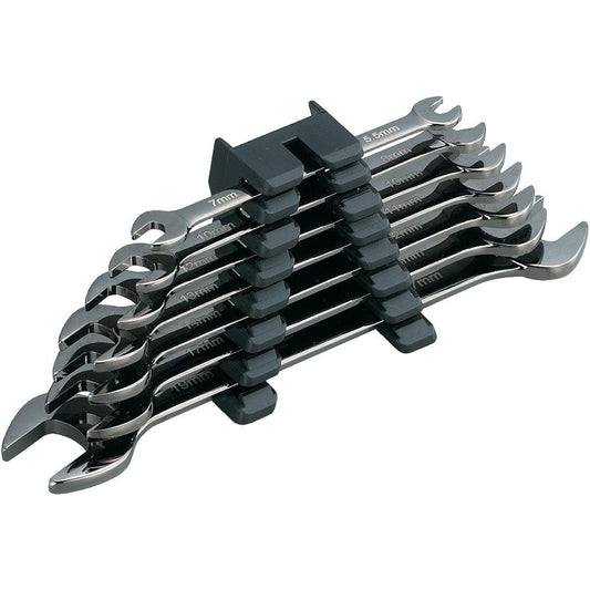 TRUSCO Mirror Type Double-Ended Spanner Set 7 Piece Set TTDS-7S