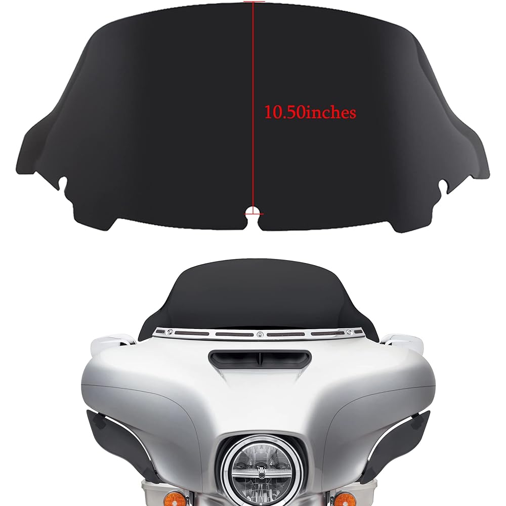 10.5 inch Black Wave Winds Screen Harley 2014-2022 Electric Ride Street Glide
