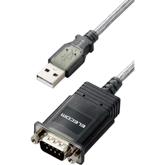 ELECOM RS232C USB Conversion Cable [USB-A & D-Sub9 Pin] 50cm Serial Conversion Cable Triple Shield Compatible with Windows 11 etc. Graphite UC-SGT2