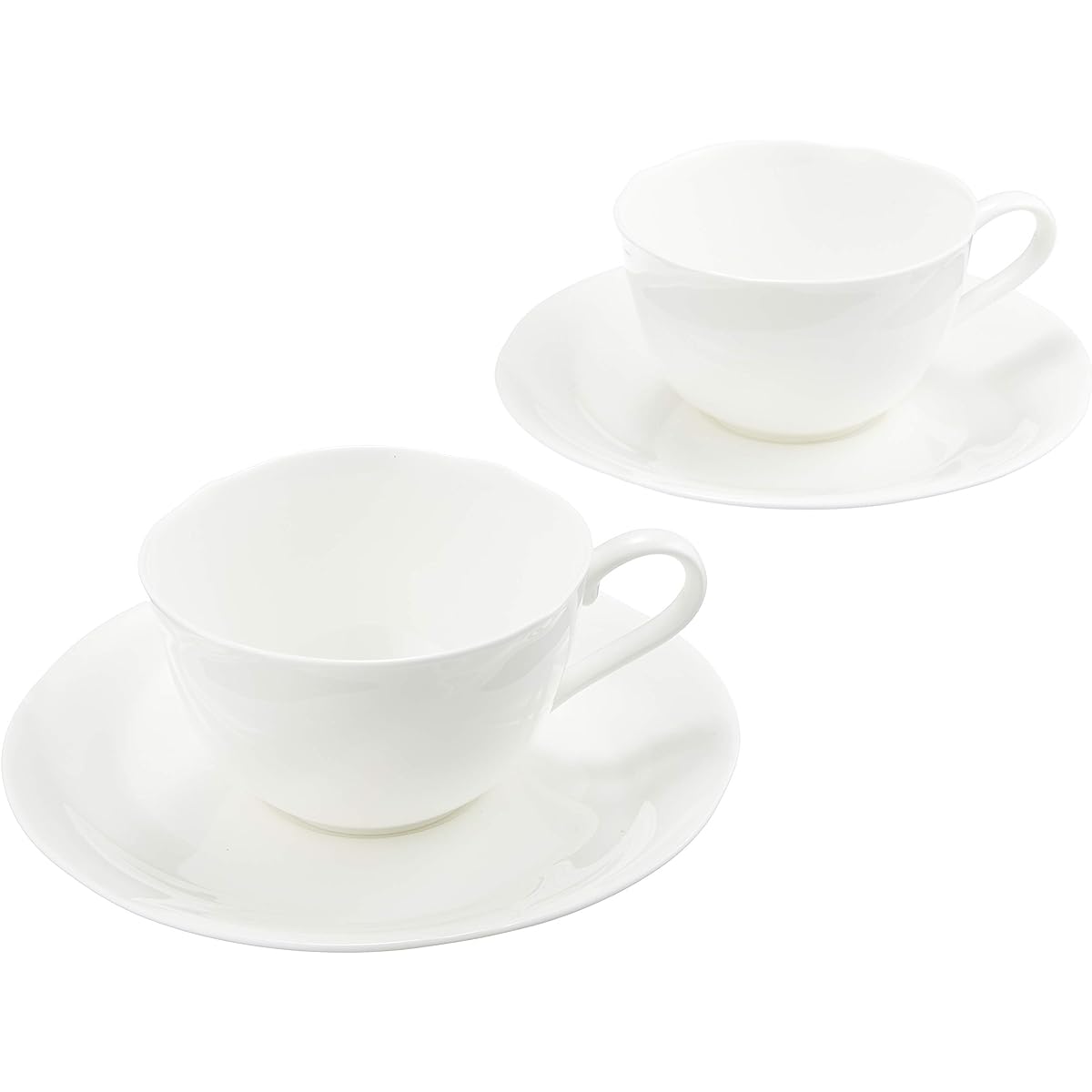 Noritake Cup & Saucer (Pair Set) (For Coffee Tea) 220cc Ensemble White Microwave Safe Dishwasher Safe 2 Bone China P59387A/9640