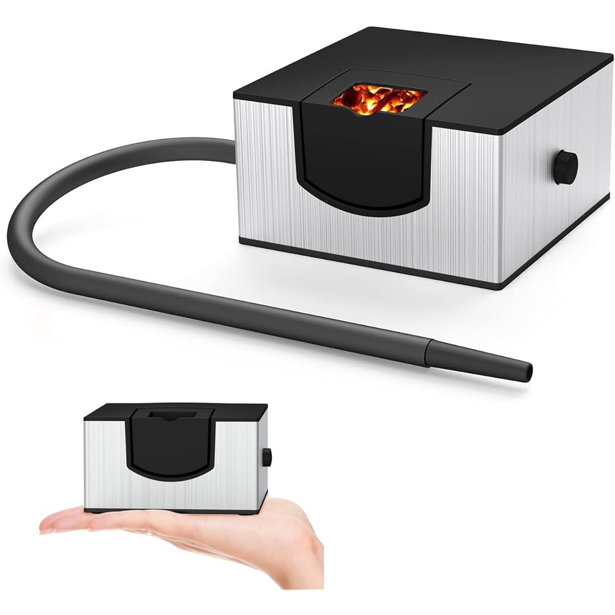 Wancle Smoker Smoking Gun Edible Smoker Portable Smoker for Home and Outdoor Barbecues Lid and Wood Chips Not Included (Silver)