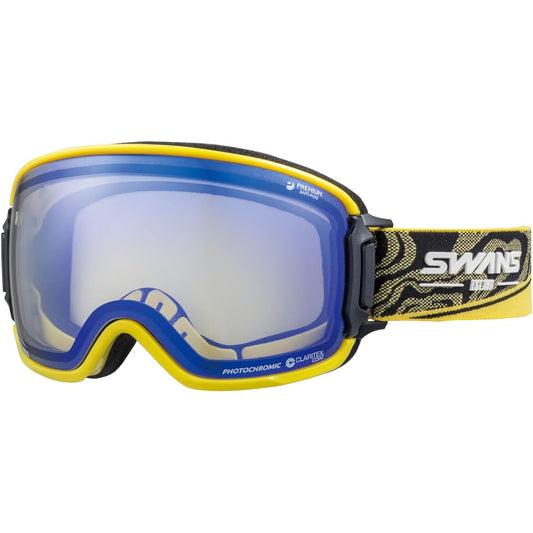SWANS Ski Snowboard Goggles Anti-fog Premium Anti-Fog Equipped with Water Repellent Finish Glasses Can Be Used RIDGELINE