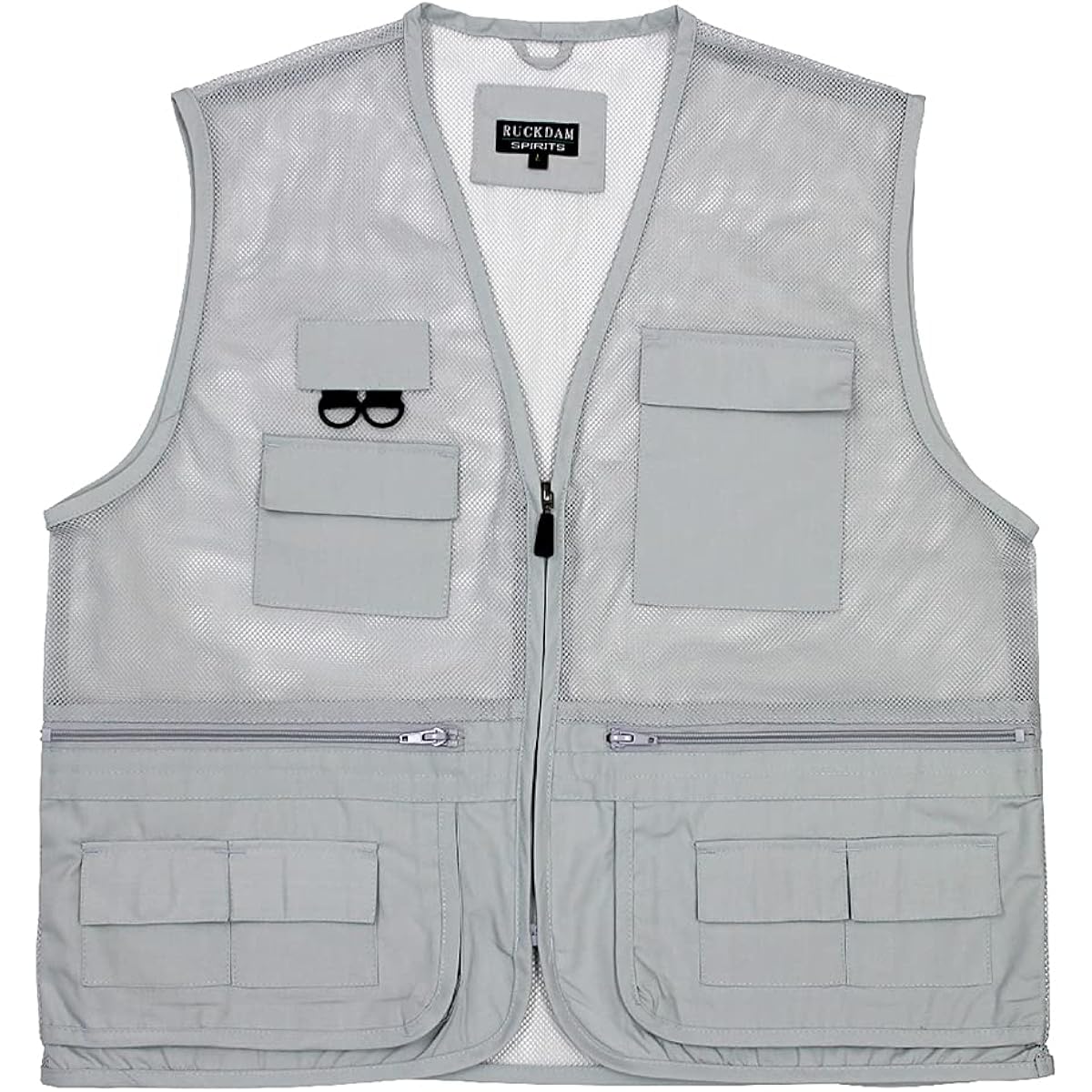 [RUCK DAM SPIRITS] All mesh vest, lightweight, breathable, outdoor, camping, fishing, fishing vest, for photographers, mountain climbing, multi-functional vest