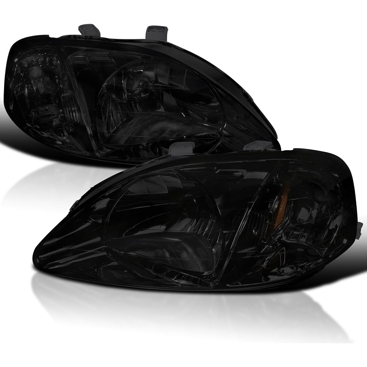 SPEC-D TUNING OEM Smoke Headlight JDM 1999-2000 Honda Civic EK EX LX LX SI Headlight Assembly Left+Right Pair