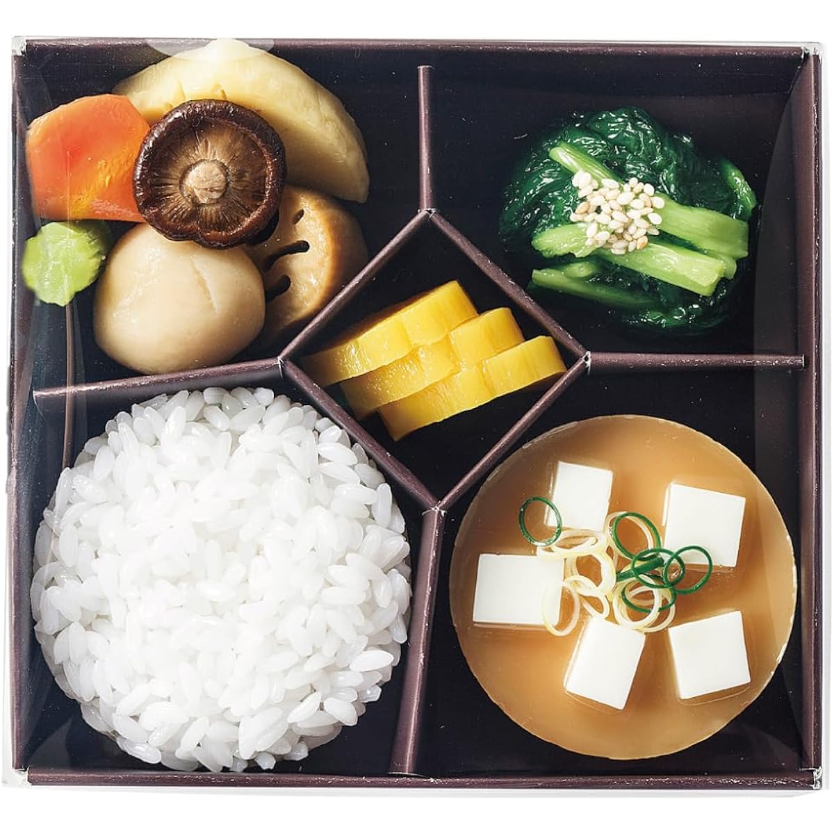 Imitation offerings, dishes, offerings for Buddhist altars, food samples, Buddhist altar accessories, Buddhist tray dishes, made of PVC, not edible, rice x 1, soup x 1, side dishes x 1, seasoned dishes x 1, pickles x 1 set Buddhist meals 6~ 7 inch domest