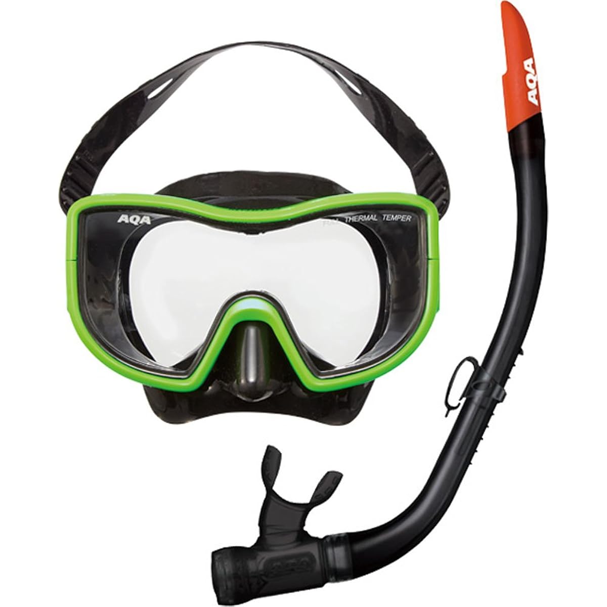 AQA Men's Marine Sports Mask & Snorkel 2-Piece Set Mevius Light & Sammy V Light 2 KZ-9071N