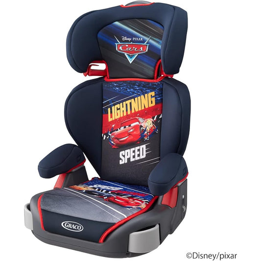 GRACO (Greco) Junior Seat, Seatbelt Fixed, Junior Maxi Plus, For Ages 3 to 11, Long Use, Includes Cup Holder, Removable Backrest, Pixar (Racing Cars NV) 2168097