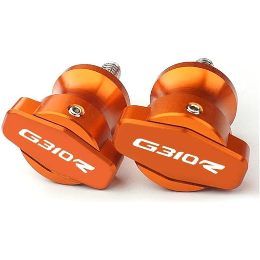 Motorcycle Bobbin Slider Stand 8mm Motorcycle Accessories Stand Screw Motorcycle Swing Arm Spool Slider Screw For G310R G310GS G310 R 2017 2018 (Color: Orange)
