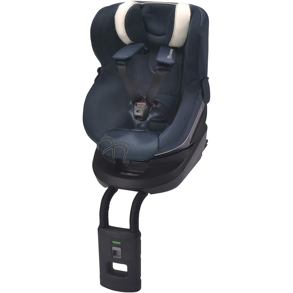 Alebebe Child Seat ISOFIX Fixed Rotating Type Klut 5i Glance Gran Navy with Jumping Harness BF920 that can be used from newborns