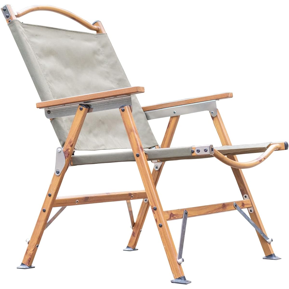 [Alice in the Land of Miscellaneous Goods] Portable Chair, Foldable, Lightweight, Compact, Convenient to Carry, Oxford Fabric, Load Capacity Approx. 100kg (Khaki)