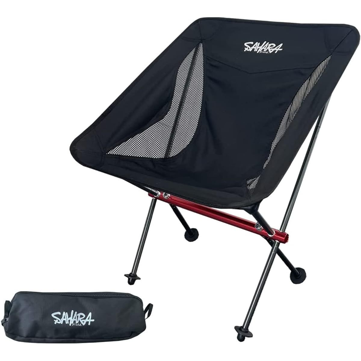 Camping Chair Outdoor Low Chair Chair (Black)