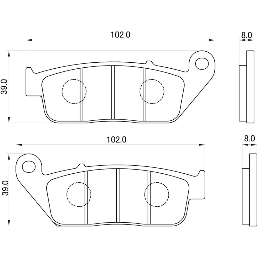 Daytona Motorcycle Brake Pad Red Pad (Semi Metal Pad) Forza [MF15] (21) WR250X (07-17) Ninja650 (17-21) Z650 (17-20) Versis X250 (17-19) etc. Front 79858