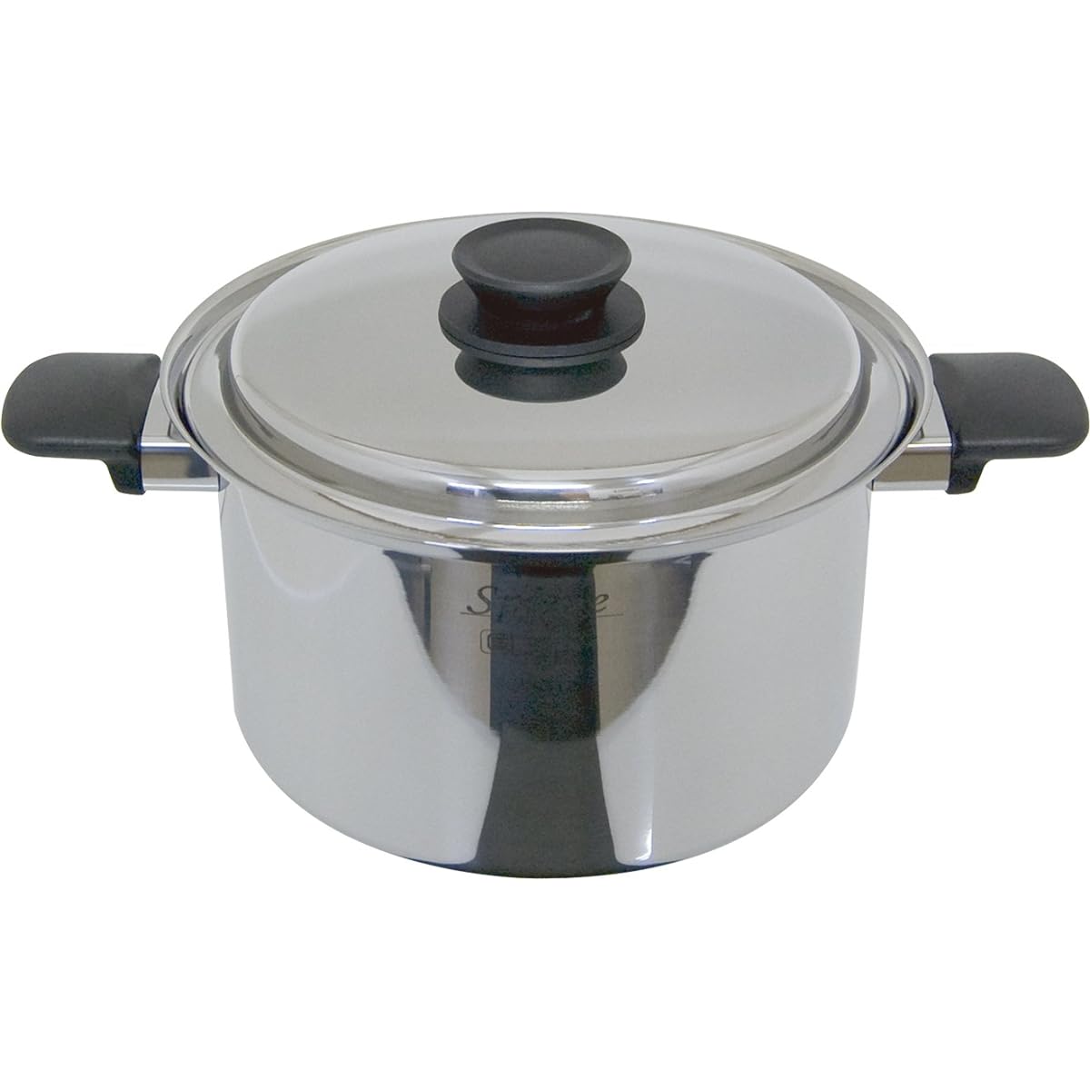 Urushiyama Metal Industry Two-handed pot, deep 24cm, IH compatible, stainless steel, made in Japan, Spine SPN-24W