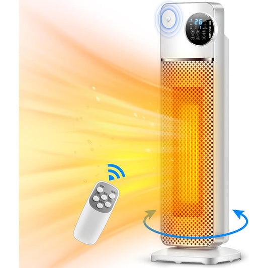 Brisky Ceramic Heater (New in Fall 2022, with Human Body Sensor), Electric Fan Heater, High Air Flow, 1,200 W, Automatic Oscillation, Energy Saving, 3 Temperature Adjustment, Timer Function, Room