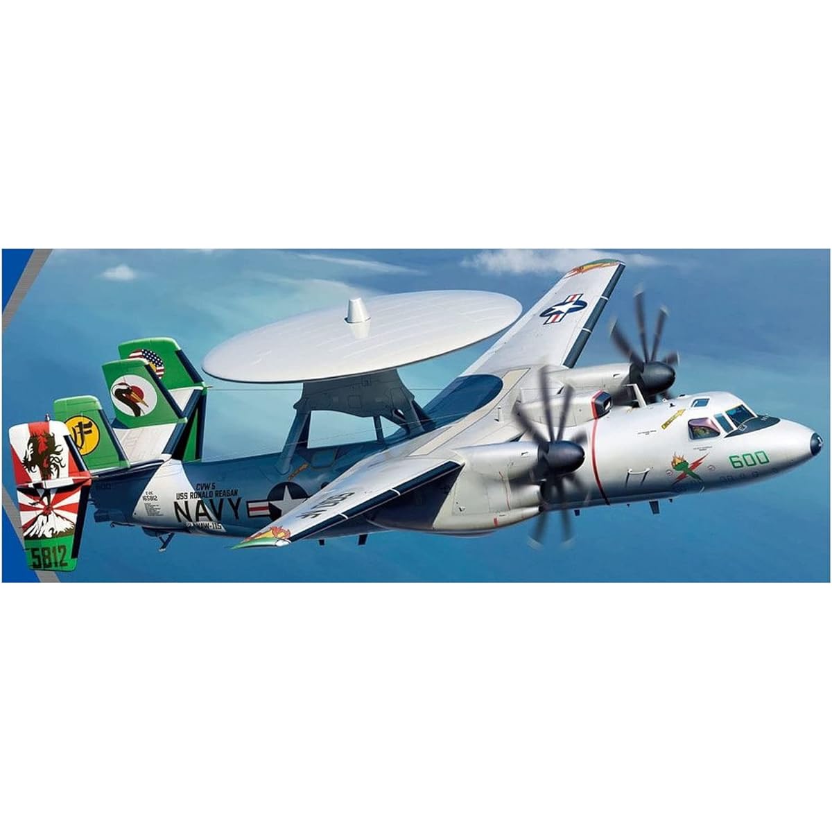 Kinetic 1/48 US Navy E-2C Hawkeye 2000 VAW-115 Liberty Bells Goodbye Atsugi Plastic Model KNE48066