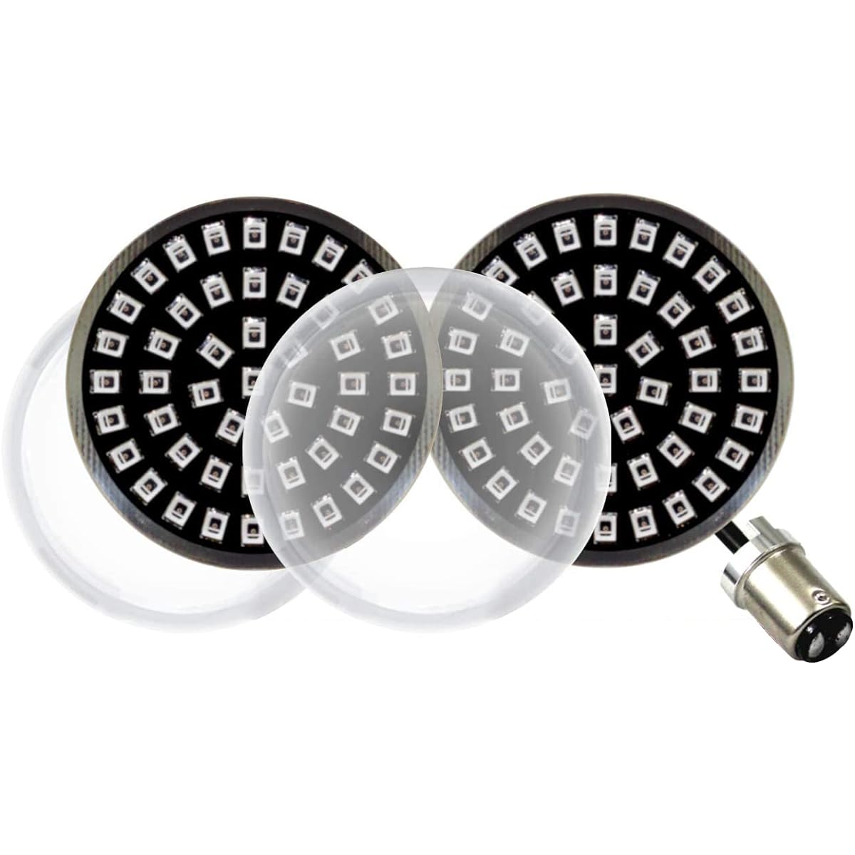 EAGLE LIGHTS Strobe Generation II Midnight Edition Lear LED Blink with LED Brake Light (Clear Lens)