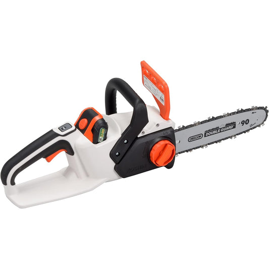 KOSHIN 18V 2.0Ah Rechargeable Chainsaw SCS-18RN with Battery and Charger Rear Handle Thin Branch Thick Branch Versatile Automatic Lubrication Battery and Charger Sold Separately White/Black