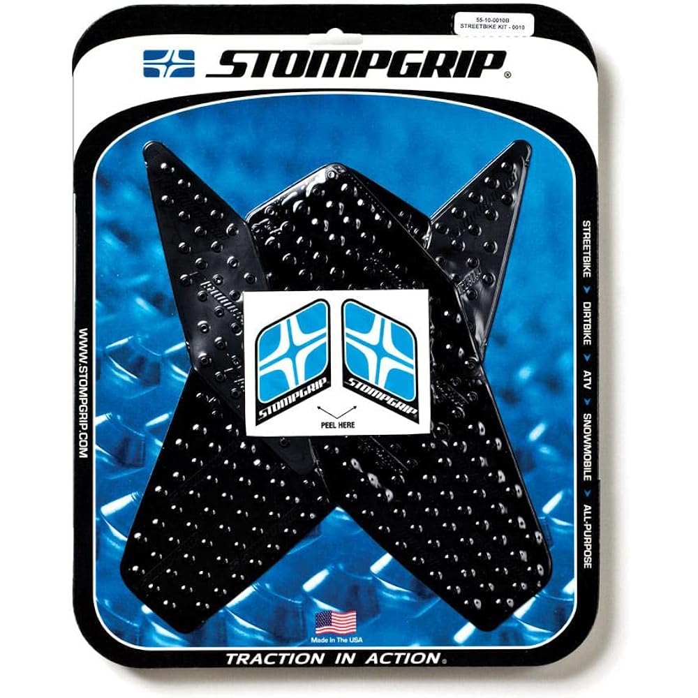 STOMPGRIP Traction Pad Tank Kit VOLCANO Black YZF-R6(08-12) 55-1010B