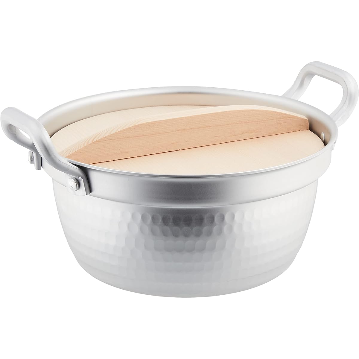 Hokuriku Aluminum Tiered Pot with Wooden Lid Mansaiden 18.5cm For Gas Fire Only Made in Japan