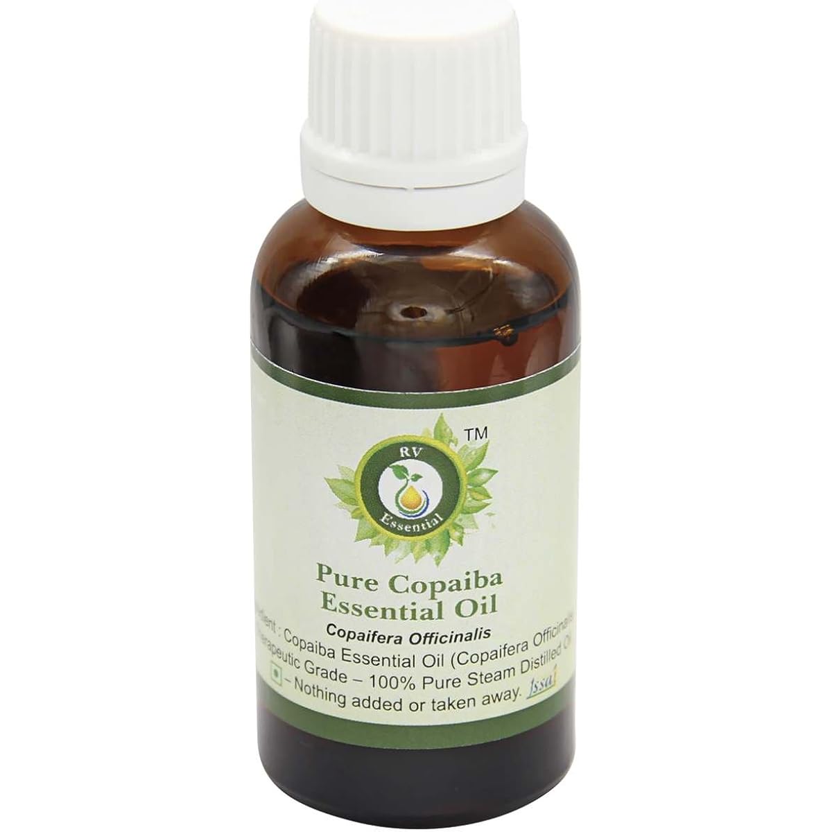 Copaiba Essential Oil | Copaifera Officinalis | For Skin | 100% Pure Natural | Steam Distilled | Therapeutic Grade | Copaiba Essential Oil | 100ml | 3.38oz By R V Essential