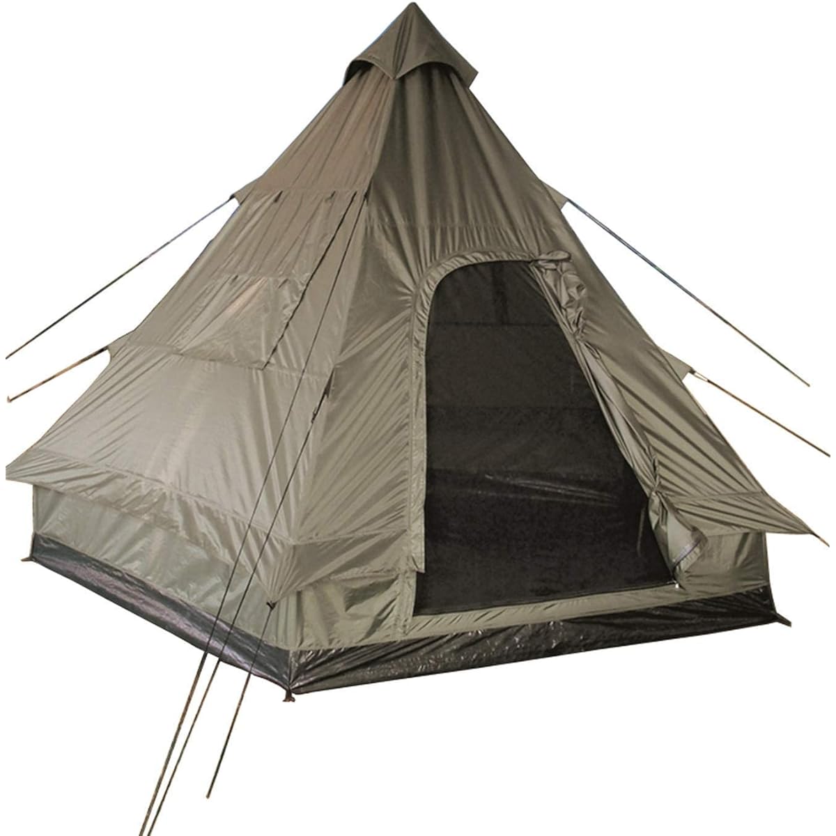 Mil-Tec Tipi Tent Tipi 4 Person Set 290 x 270 x 225cm High - OLIVE DRAB